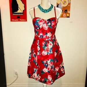 Jessica Simpson bustier floral sundress 🌹💙